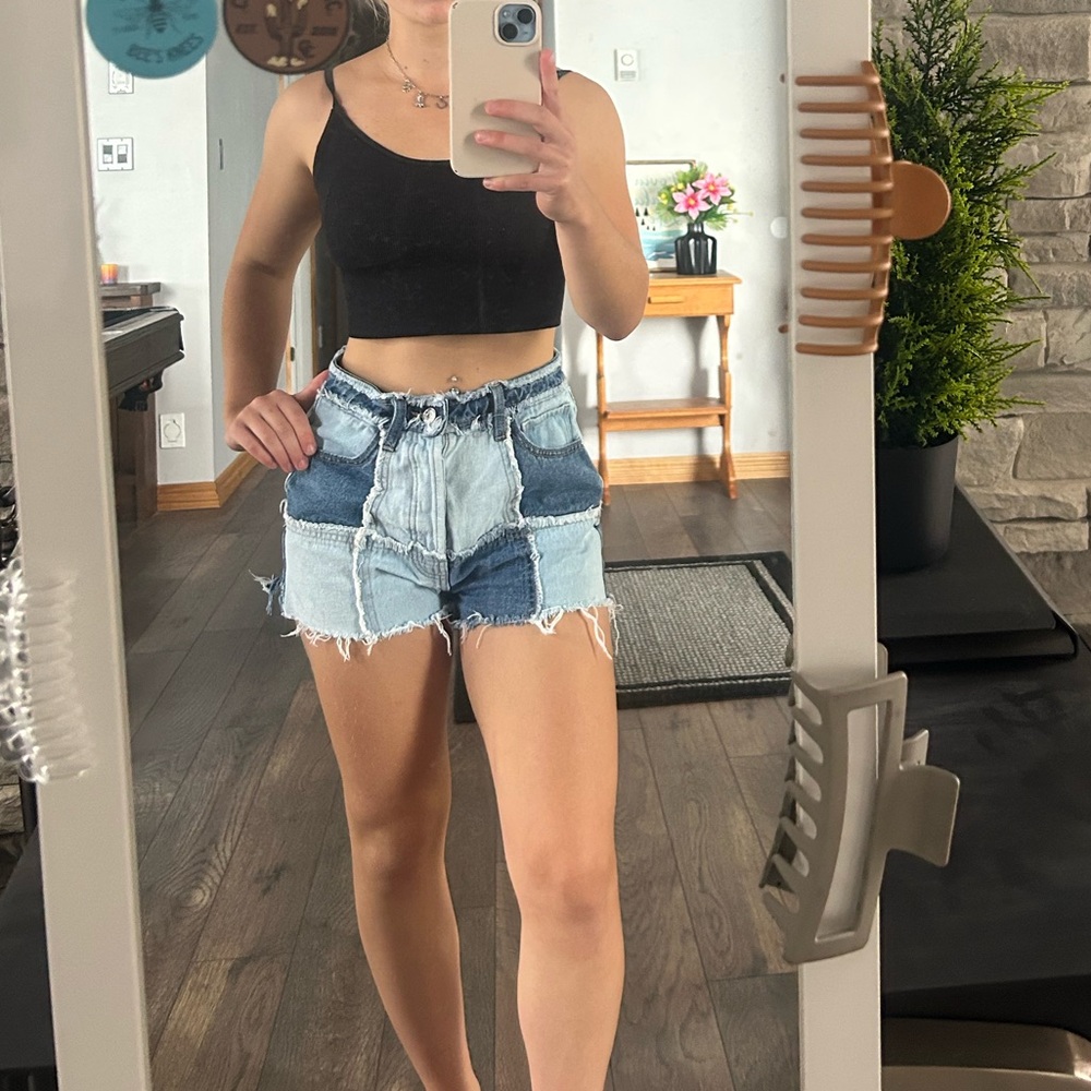 Wild Fable Two-Tone Blue Jean Shorts